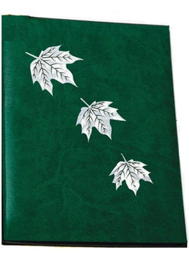 Falling Leaf Memorial Guest Book - W Silver Foil - 6 Ring-STGR112