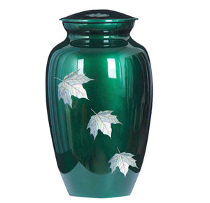 MOP Green Leaf - Urn & Stationery Box Set - IUMOP107-SET