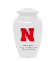 Fan Series - University of Nebraska Cornhuskers White Memorial Cremation Urn - IUNBR100