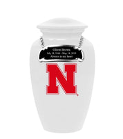 Fan Series - University of Nebraska Cornhuskers White Memorial Cremation Urn - IUNBR100