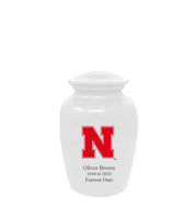 Fan Series - University of Nebraska Cornhuskers White Memorial Cremation Urn - IUNBR100