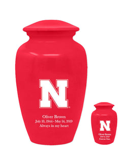 Fan Series - University of Nebraska Cornhuskers Red Memorial Cremation Urn - IUNBR101