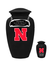 Fan Series - University of Nebraska Cornhuskers Black Memorial Cremation Urn - IUNBR102