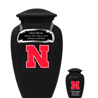 Fan Series - University of Nebraska Cornhuskers Black Memorial Cremation Urn - IUNBR102