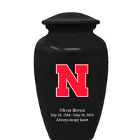 Fan Series - University of Nebraska Cornhuskers Black Memorial Cremation Urn - IUNBR102