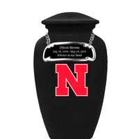Fan Series - University of Nebraska Cornhuskers Black Memorial Cremation Urn - IUNBR102