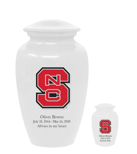 Fan Series - North Carolina State Wolfpack White Memorial Cremation Urn - IUNCSU100