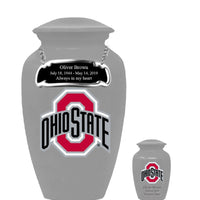 Fan Series - Ohio State University Buckeyes Silver Memorial Cremation Urn - IUOHIO101