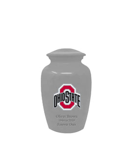 Fan Series - Ohio State University Buckeyes Silver Memorial Cremation Urn - IUOHIO101