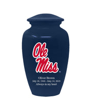 Fan Series - University of Mississippi Ole Miss Rebels Blue Memorial Cremation Urn - IUOLM100