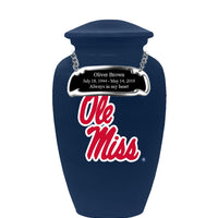 Fan Series - University of Mississippi Ole Miss Rebels Blue Memorial Cremation Urn - IUOLM100