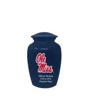 Fan Series - University of Mississippi Ole Miss Rebels Blue Memorial Cremation Urn - IUOLM100