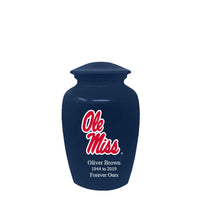 Fan Series - University of Mississippi Ole Miss Rebels Blue Memorial Cremation Urn - IUOLM100