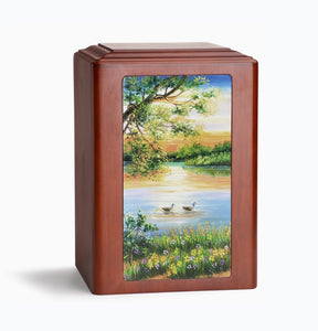 Adorn Lakeside Wooden Urn - IUP02