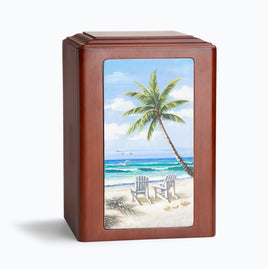 Adorn Paradise Wooden Urn - IUP03