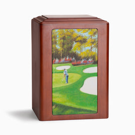 Adorn Golf Theme Wooden Urn - IUP05