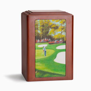 Adorn Golf Theme Wooden Urn - IUP05