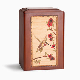 Adorn Hummingbird Wooden Urn - IUP09