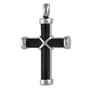 Elegant Black Cross Pendant - IUPN147