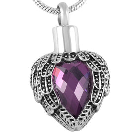 Purple Wing Heart Pendant - IUPN160