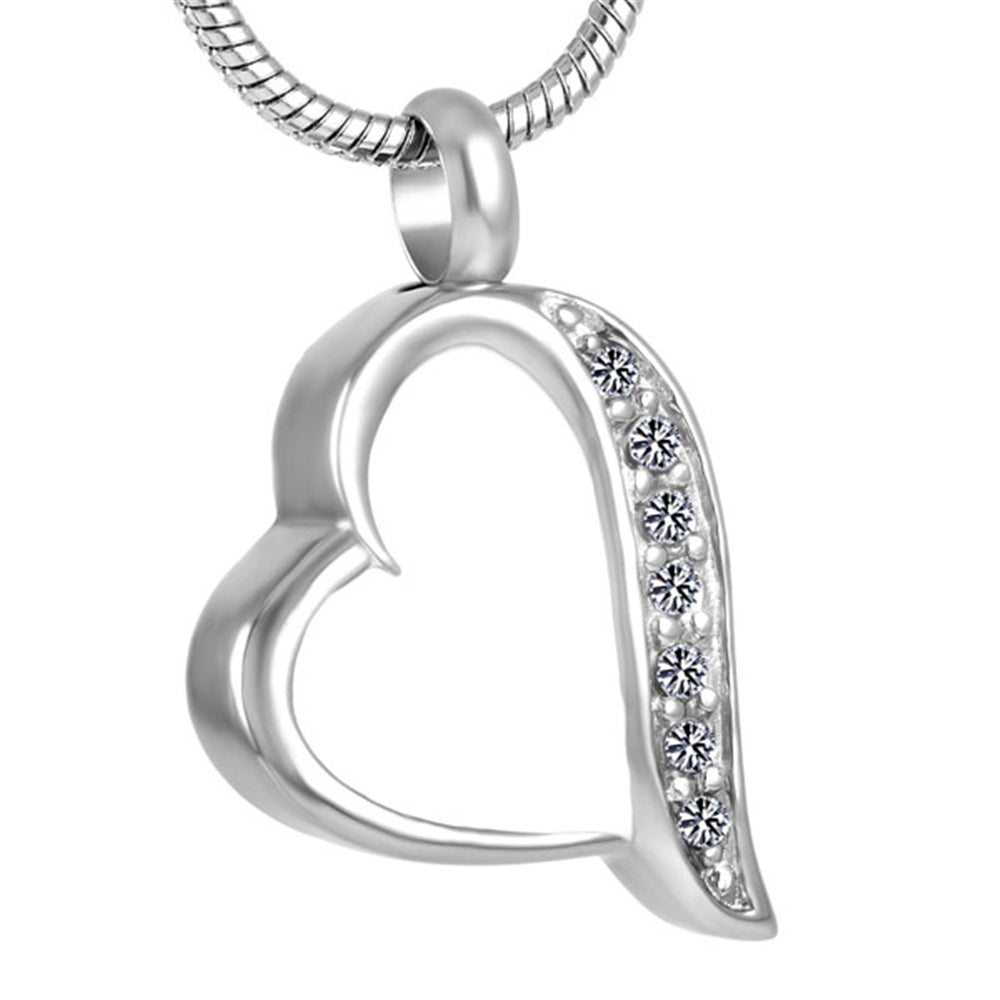 Crystal Diamond Heart Pendant - IUPN178