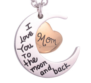 "I love you to the moon and back" Mom Pendant - IUPN195