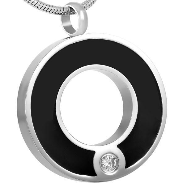 Crystal with Black Band Pendant - IUPN208