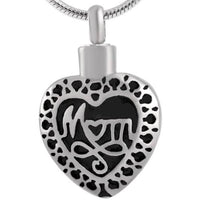 "Mom" Engraved Heart Pendant - IUPN211