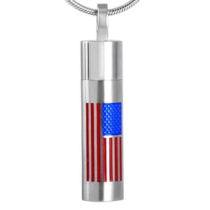 American Flag Cylinder Pendant - IUPN219