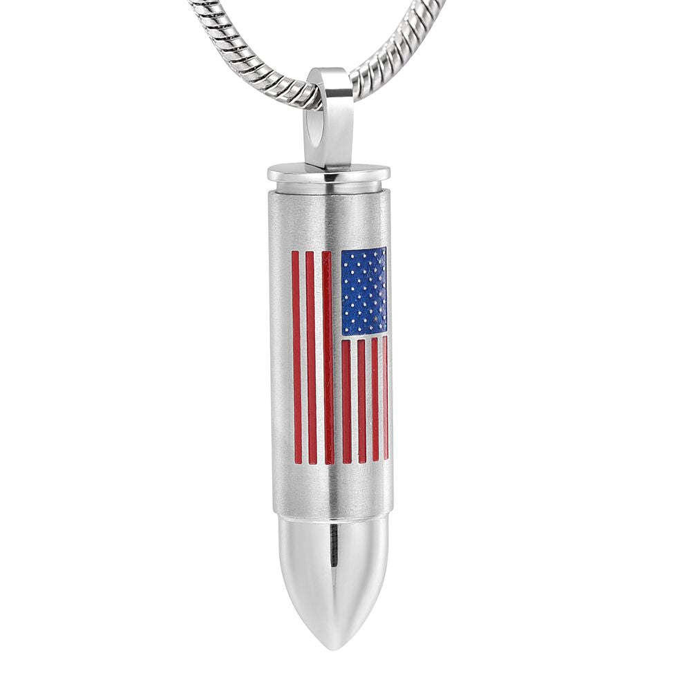 American Flag Bullet Pendant - IUPN220