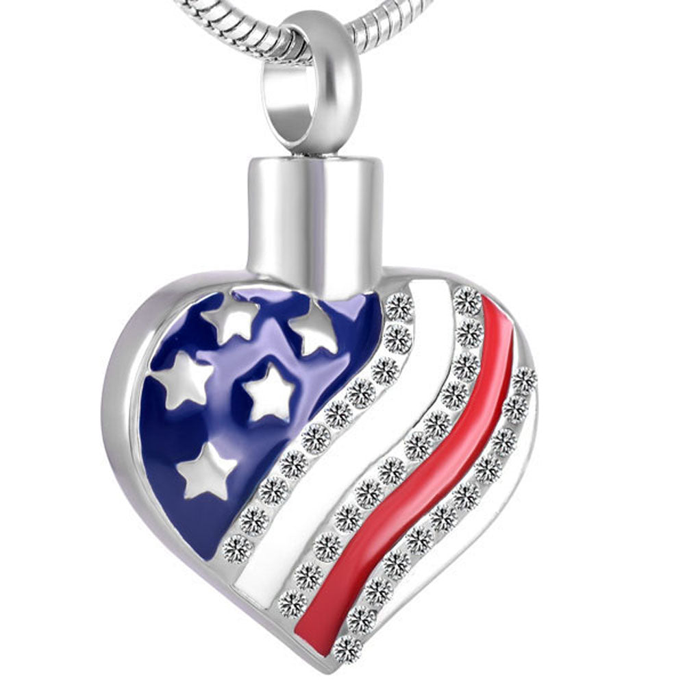 American Flag Heart Pendant - IUPN221