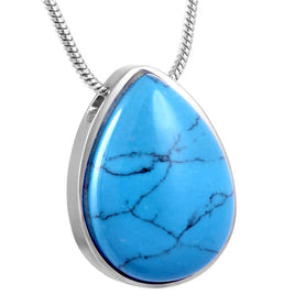 Teardrop with Blue Stone Pendant - IUPN250