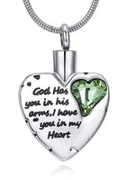 "I Have You In My Heart" Birthstone  Cremation Pendant - IUPN254
