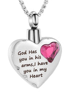 "I Have You In My Heart" Birthstone  Cremation Pendant - IUPN254