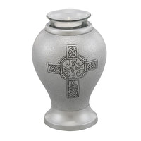 Classic Cross Silver Tealight Cremation Urn - IURE109-S-TL