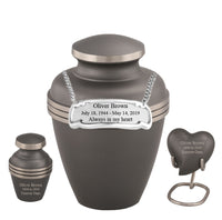 Sparta Series - Ashen Pewter Cremation Urn - IURG103