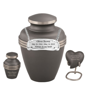 Sparta Series - Ashen Pewter Cremation Urn - IURG103