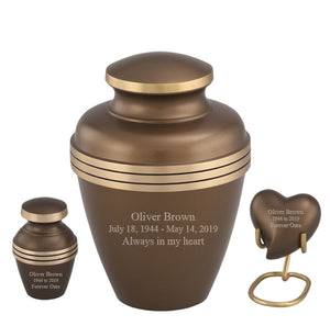 Sparta Series - Ashen Brown Cremation Urn - IURG103-B
