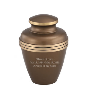 Sparta Series Ashen Brown Cremation Urn IURG103 B Infinityurns