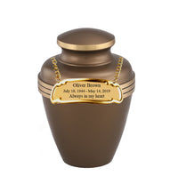 Sparta Series - Ashen Brown Cremation Urn - IURG103-B