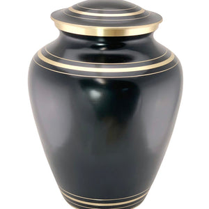 IMPERFECT - Elite Elegant Black Cremation Urn - IURG104 - NON-RETURNABLE