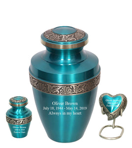 Apollo Teal Cremation Urn - IURG122