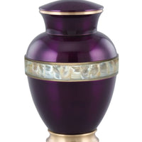 Zeus Adult Urn with MOP band - Purple - IURG136