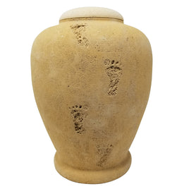 Foot Print Natural Sand Biodegradable Urn - IUSAN100