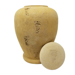 Foot Print Natural Sand Biodegradable Urn - IUSAN100