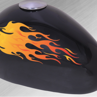 Gas Tank Memorial Urn - IUSP109 - BLK with Flame Decal