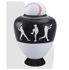 Infinity Baseball Team Cremation Urn - Black - IUSP110-B