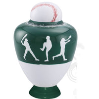 Infinity Baseball Team Cremation Urn - Green - IUSP110-G