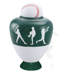 Infinity Baseball Team Cremation Urn - Green - IUSP110-G