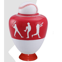 Infinity Baseball Team Cremation Urn - Red - IUSP110-R